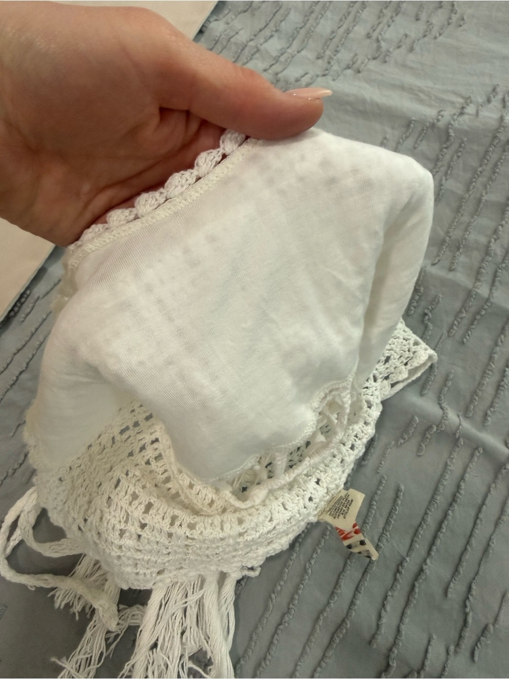 RAGA White Crochet “Earth Child” Fringe Tank Top - Picture 6 of 9